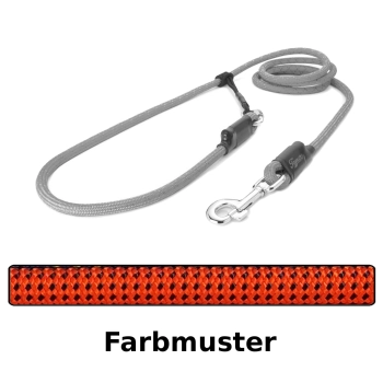 EASYLONG Hundeleine - L - 3m - orange mit schwarzen Punkten